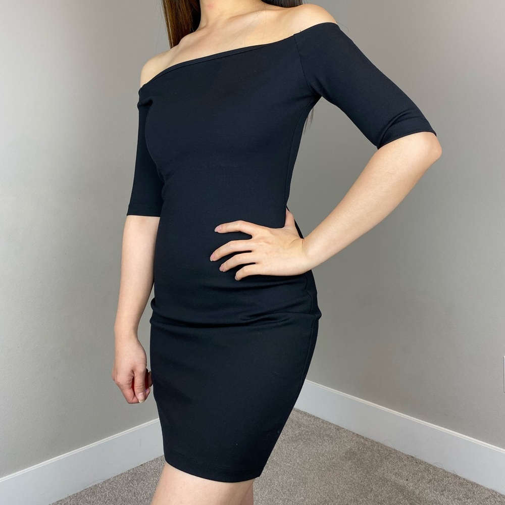 Talula Off Shoulder Black Dress